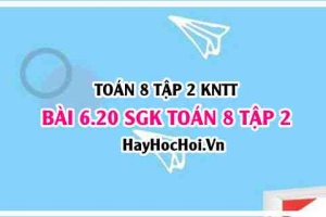 Bài 6.20 SGK Toán 8 Tập 2 Kết nối tri thức